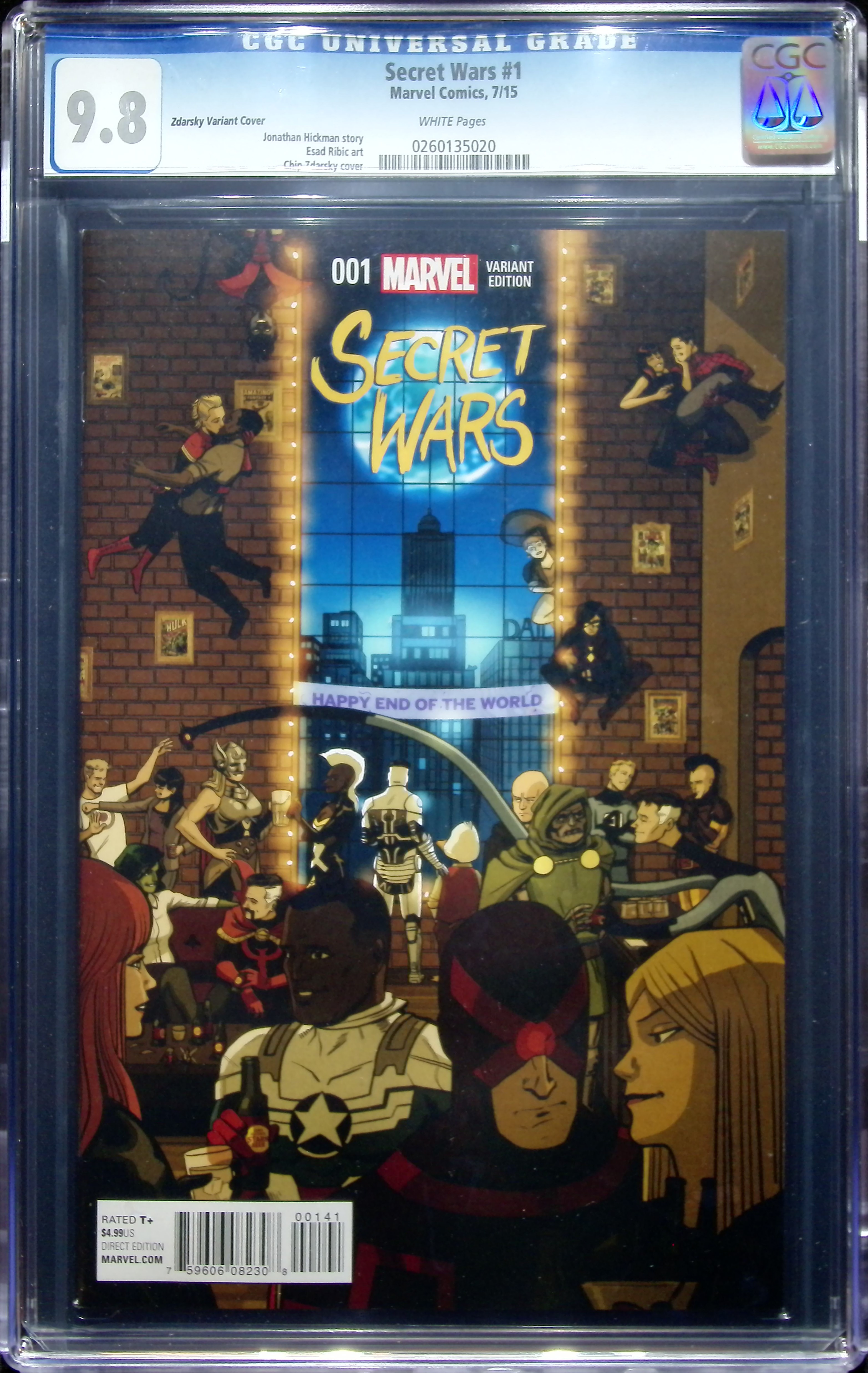 2015 Secret Wars #1 CGC 9.8 Marvel Comics