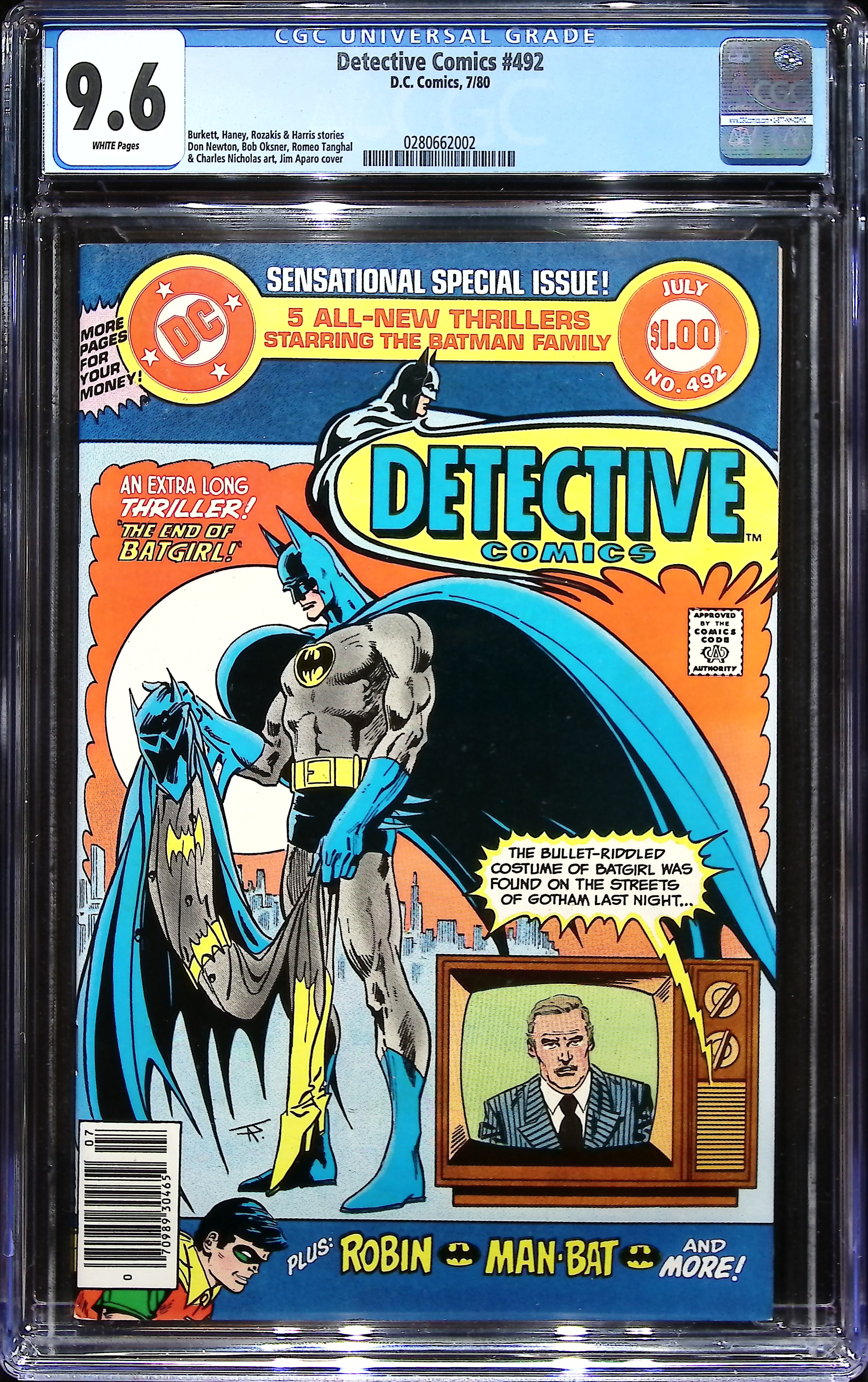 1980 Detective Comics #492 CGC 9.6 DC Comics