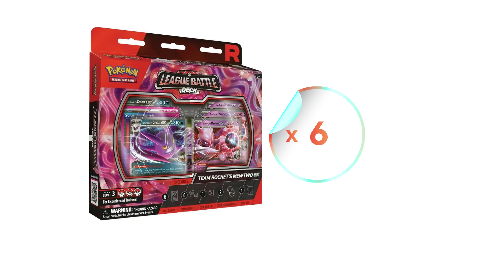 X6 Team Rocket'S Mewtwo Ex League Battle Deck