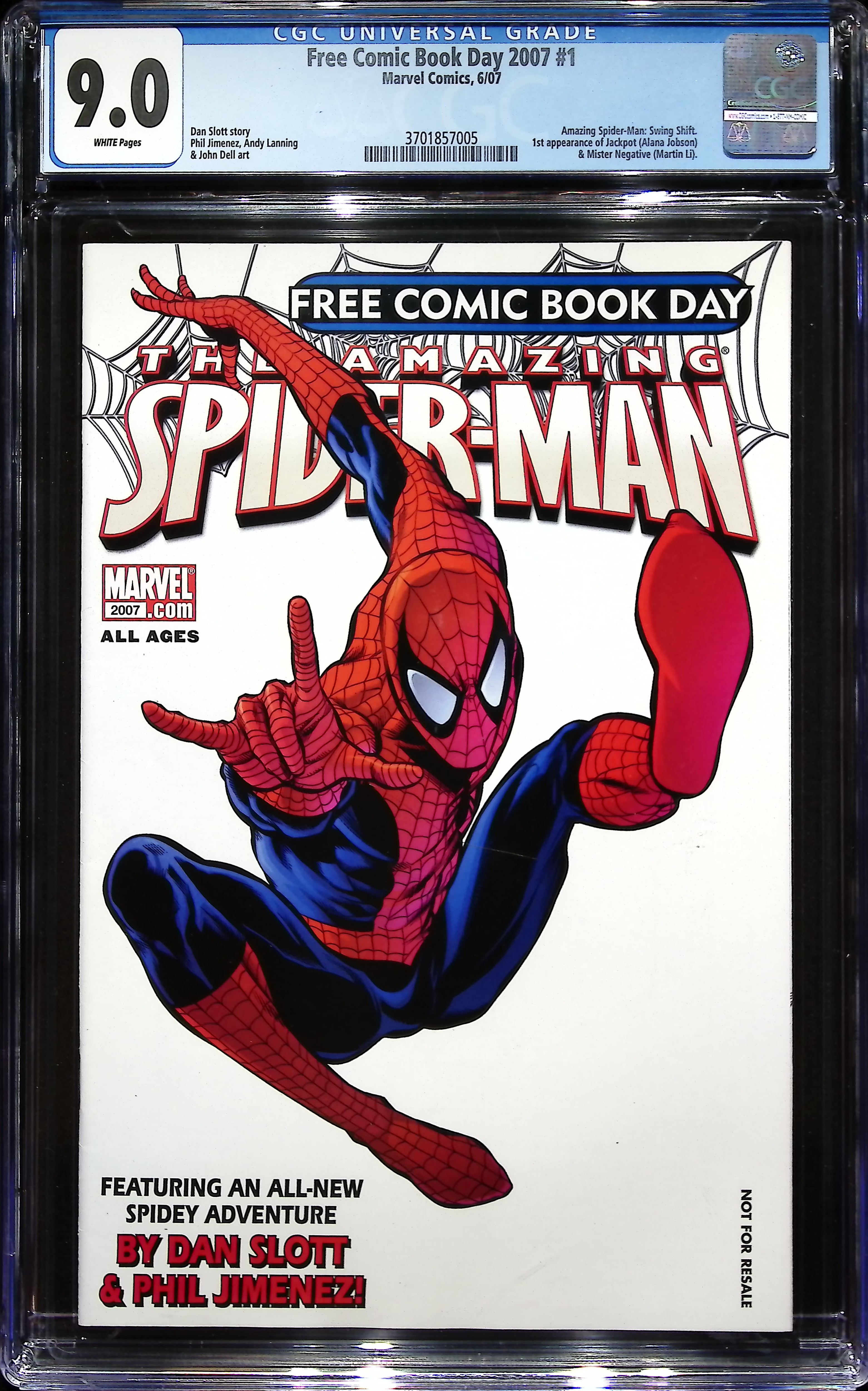 2007 Free Comic Book Day 2007 #1 CGC 9 Marvel Comics