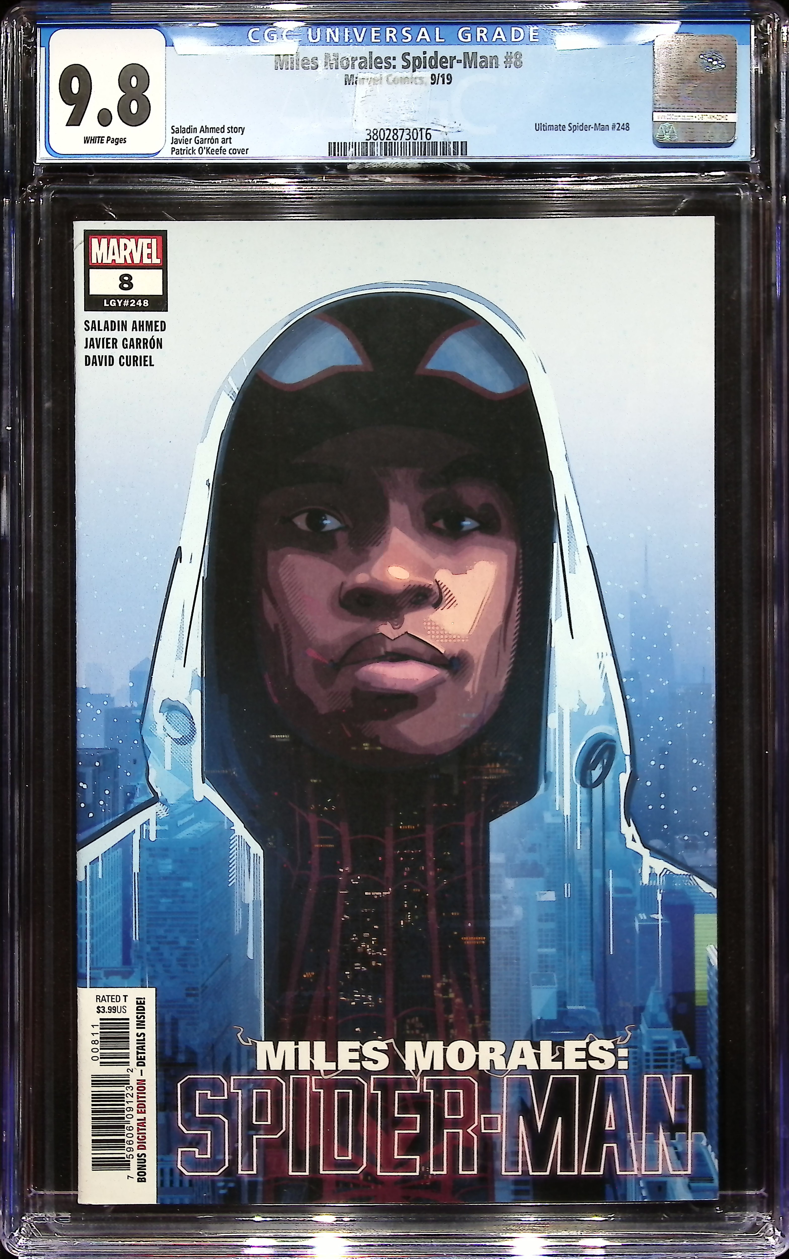 2019 Miles Morales: Spider-Man #8 CGC 9.8 Marvel Comics