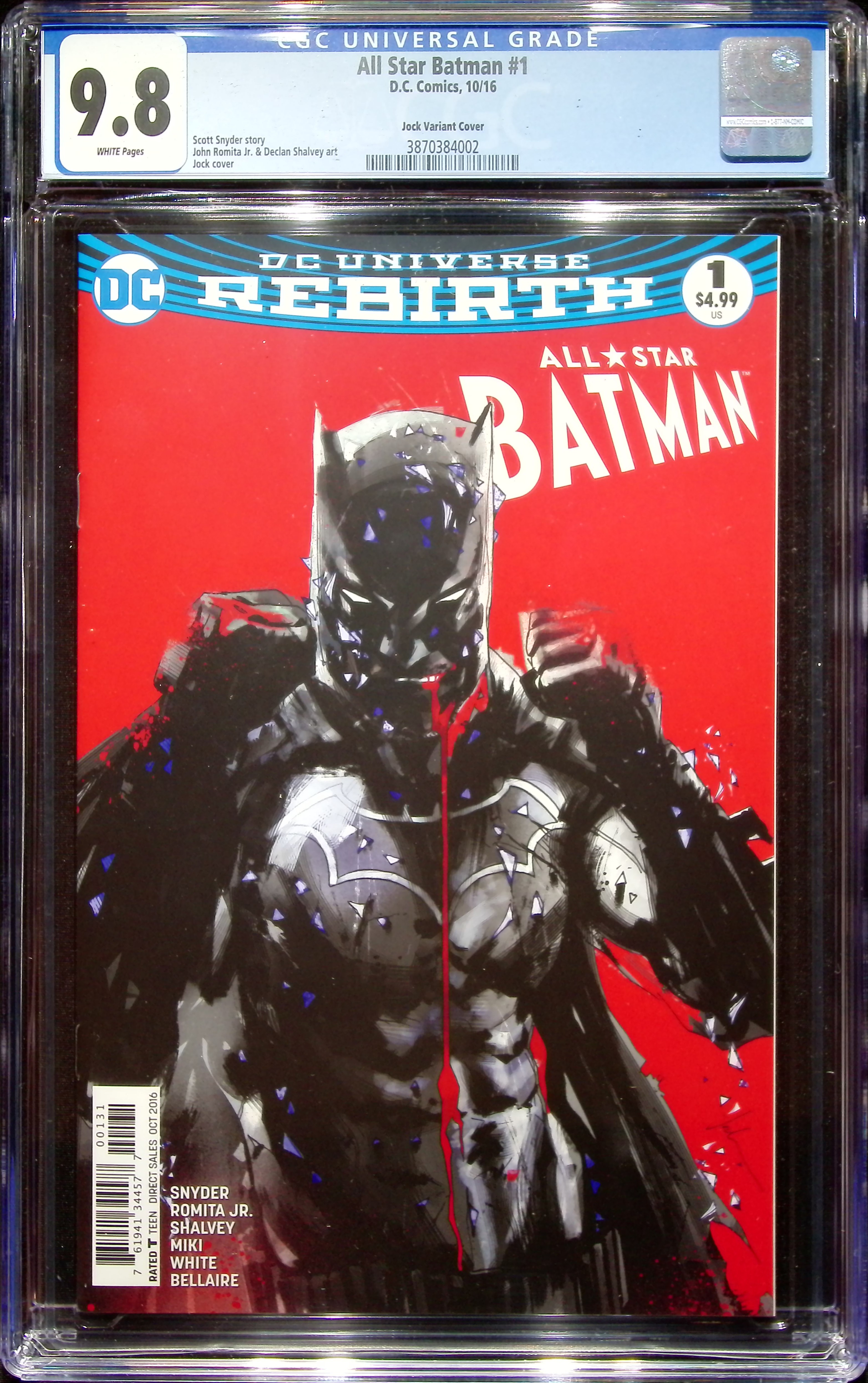 2016 All Star Batman #1 CGC 9.8 DC Comics