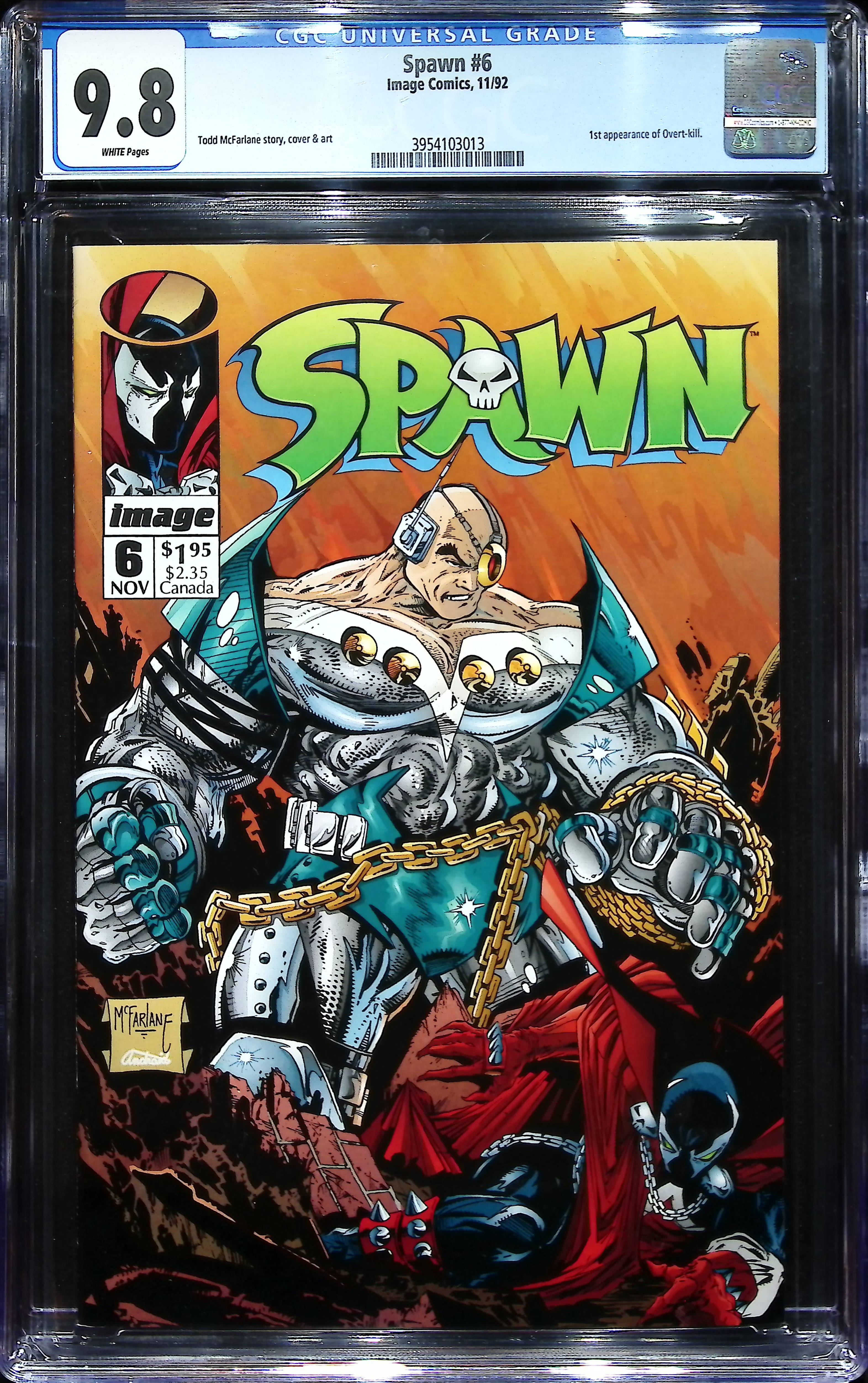 1992 Spawn #6 CGC 9.8 Image Comics