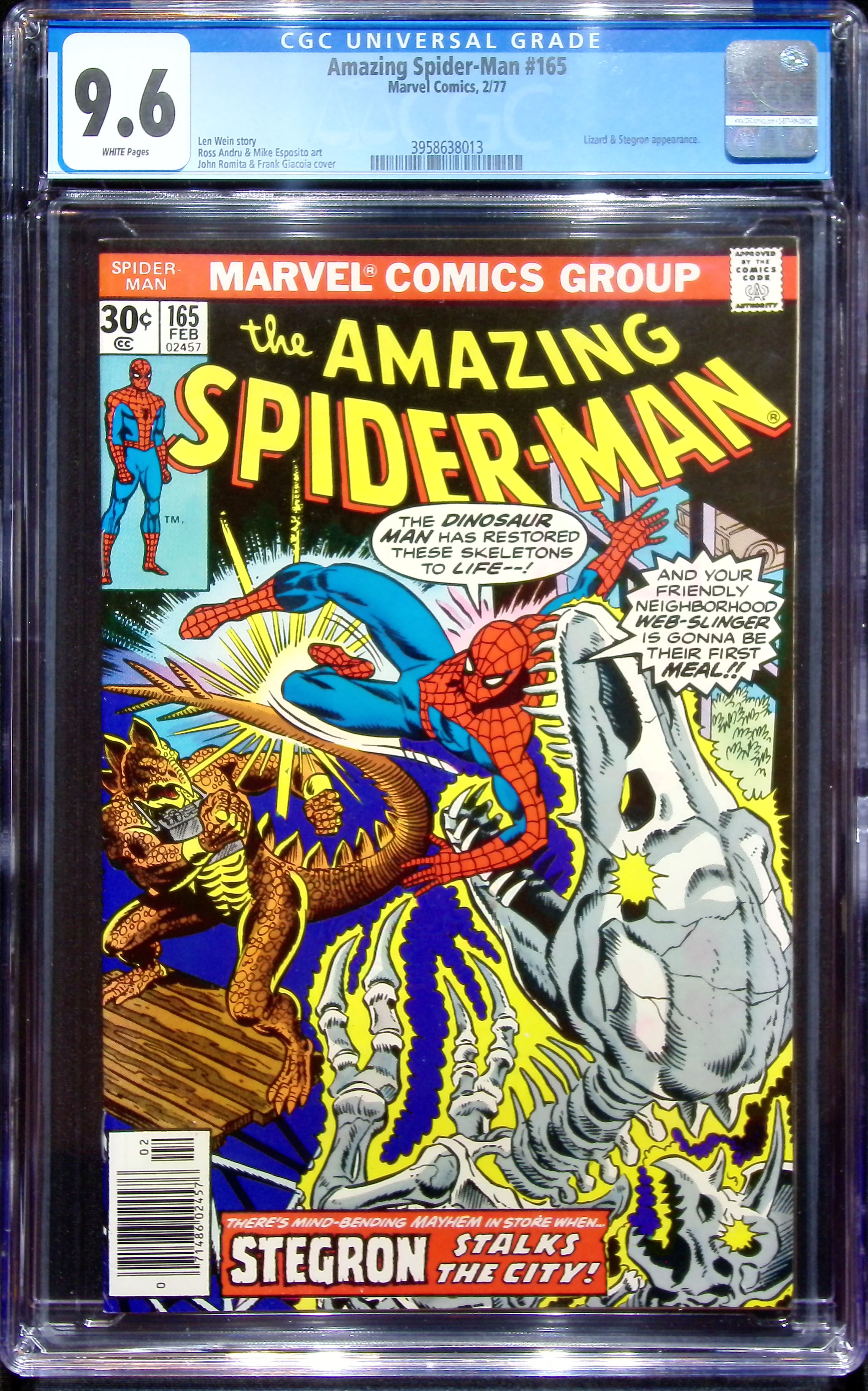1977 Amazing Spider-Man #165 CGC 9.6 Marvel Comics