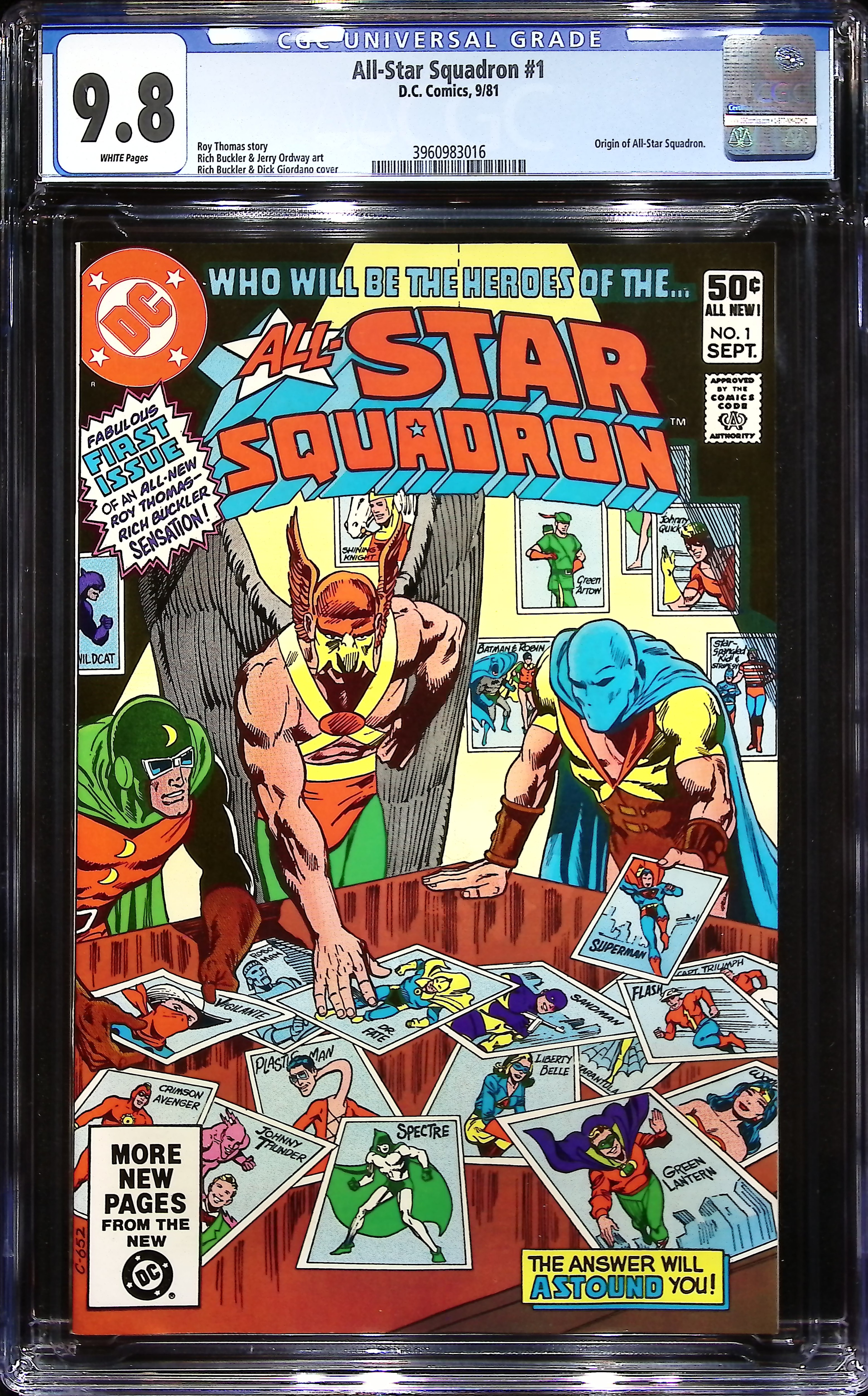 1981 All-Star Squadron #1 CGC 9.8 DC Comics