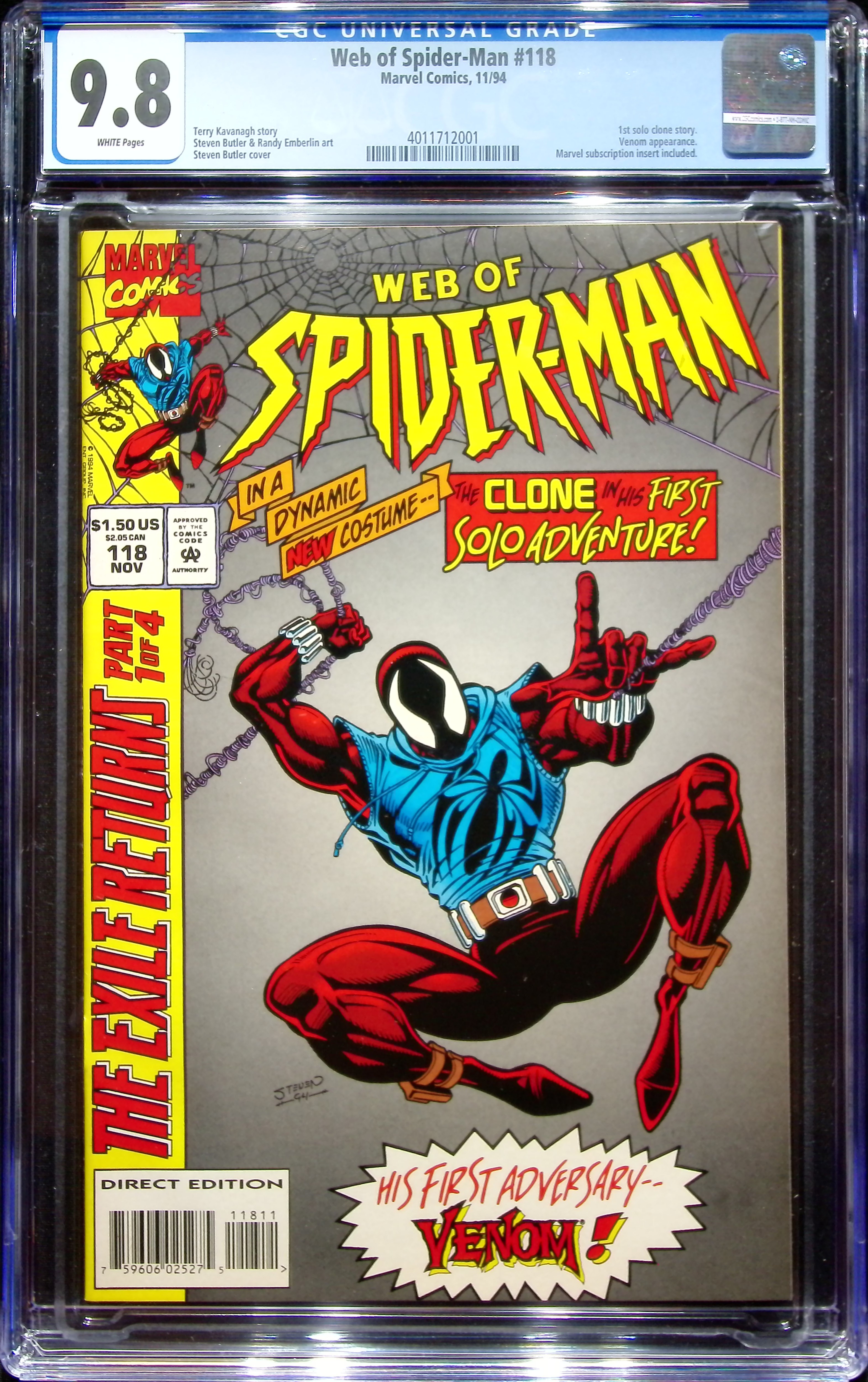 1994 Web of Spider-Man #118 CGC 9.8 Marvel Comics