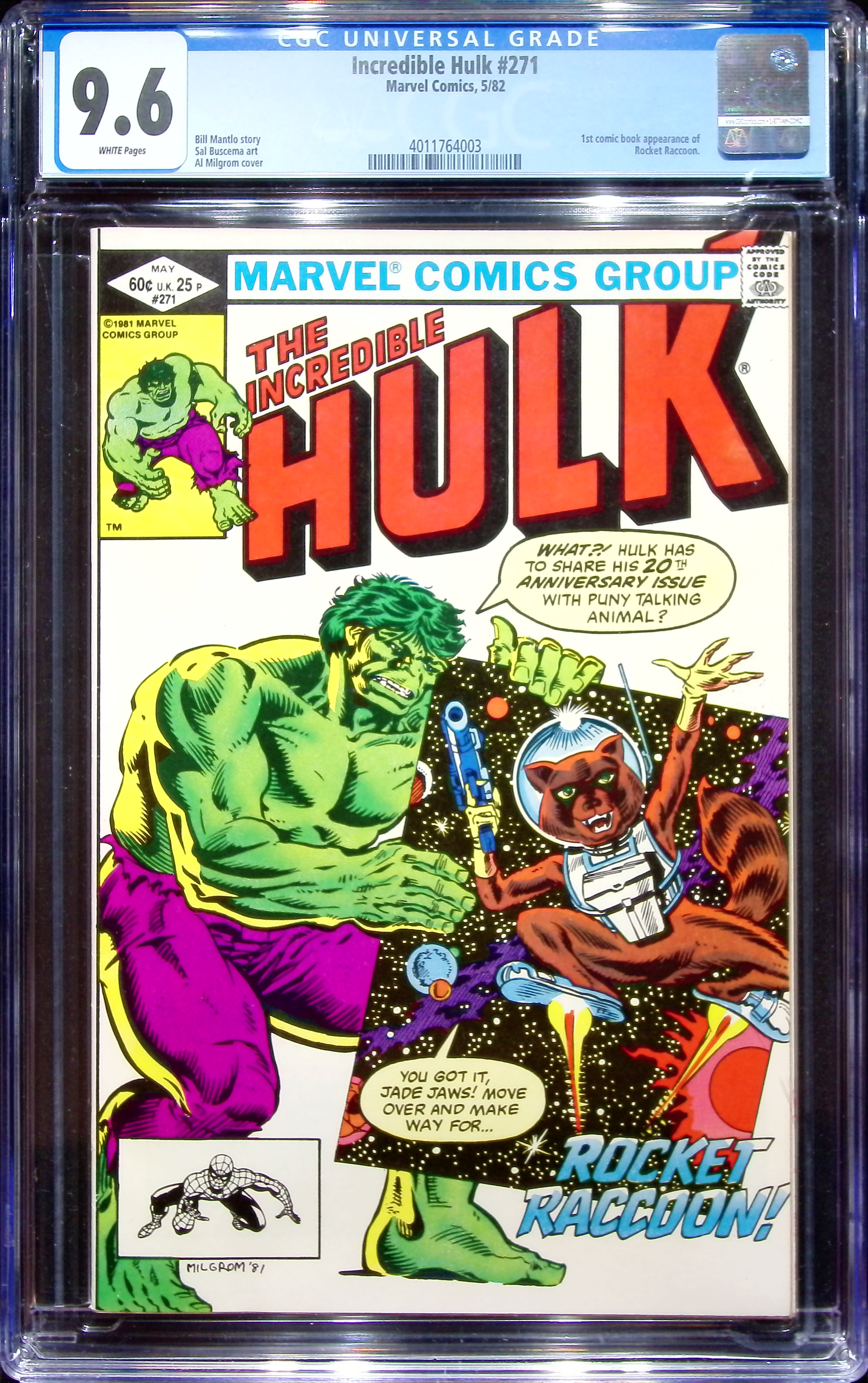 1982 Incredible Hulk #271 CGC 9.6 Marvel Comics