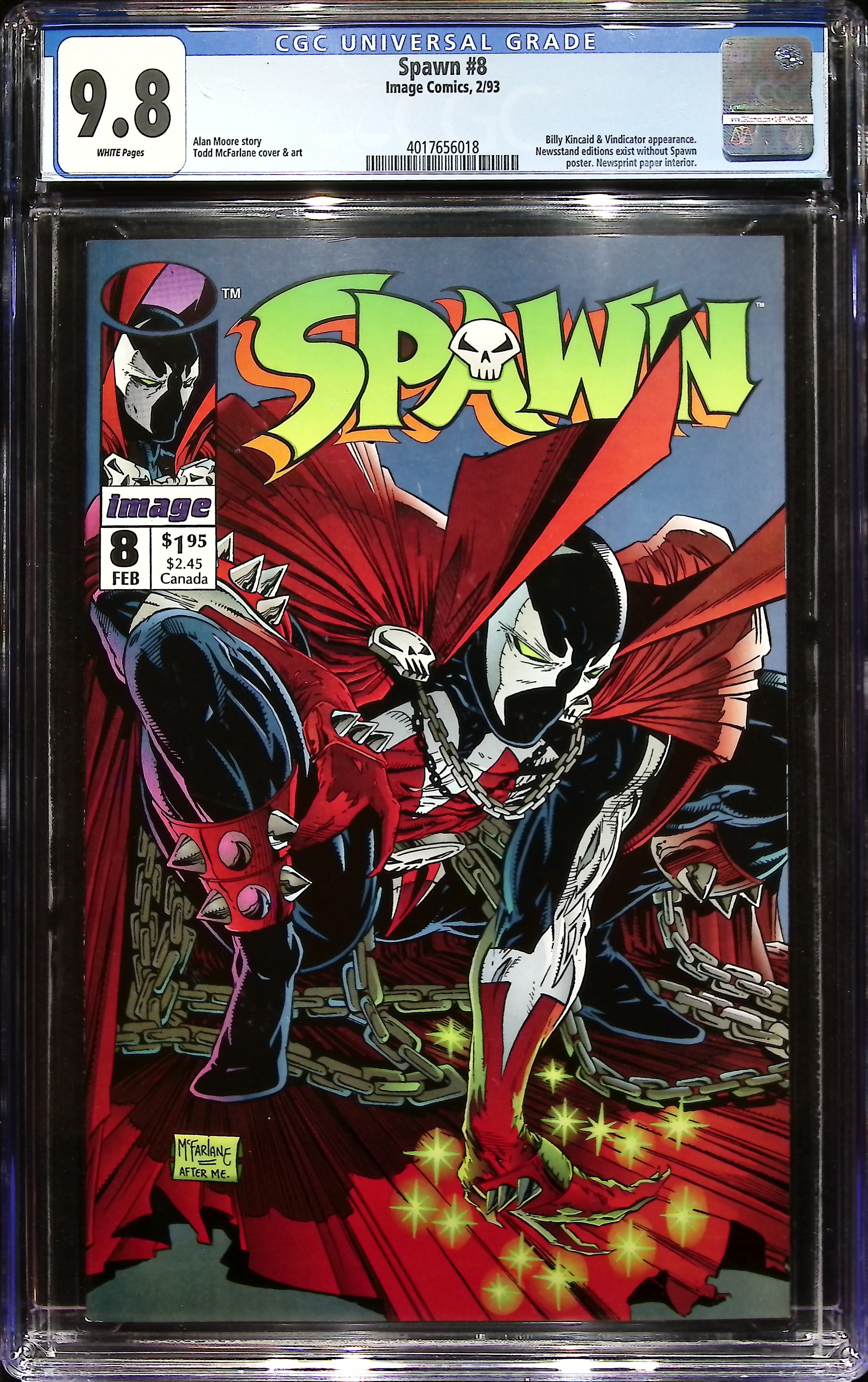 1993 Spawn #8 CGC 9.8 Image Comics