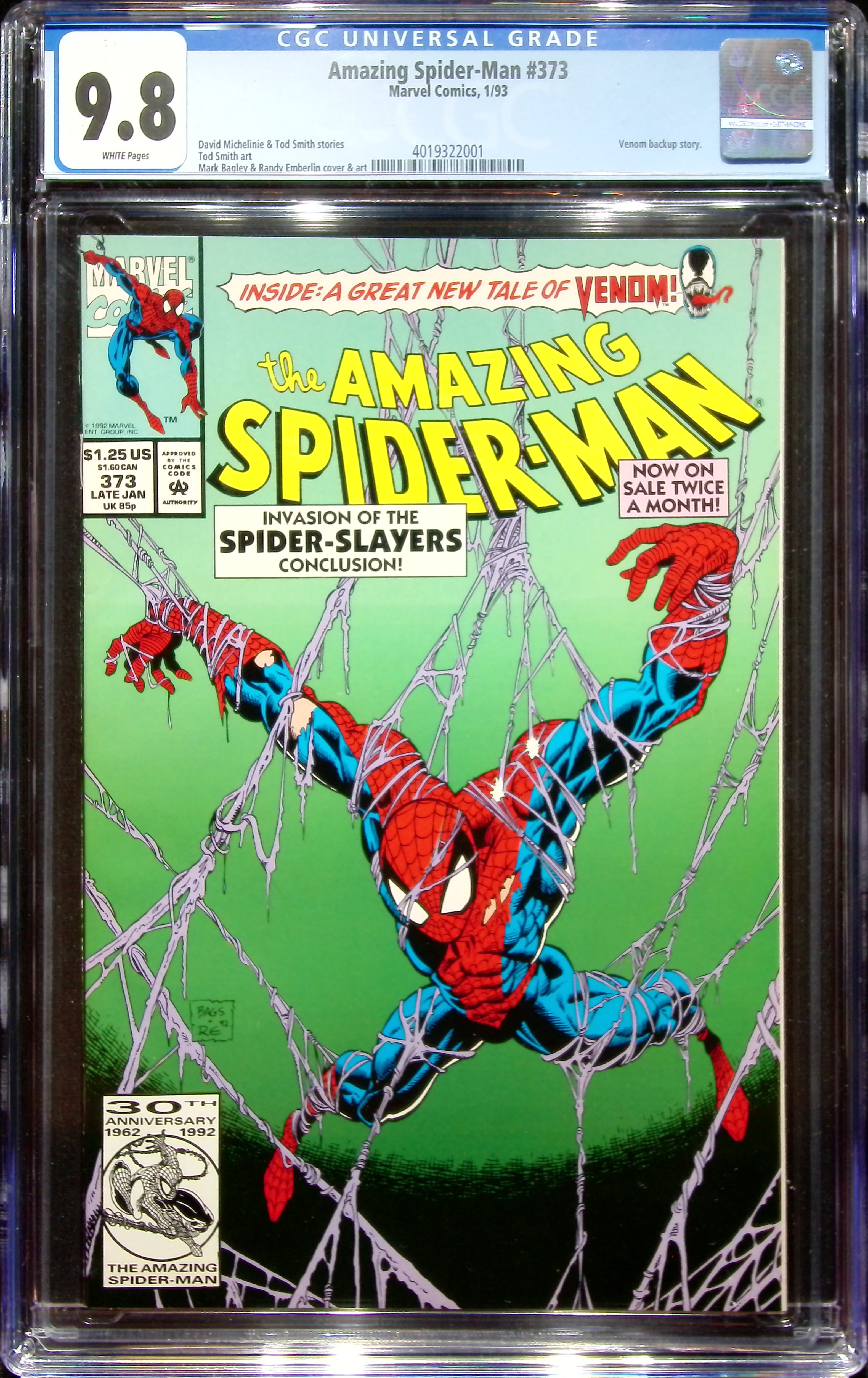 1993 Amazing Spider-Man #373 CGC 9.8 Marvel Comics