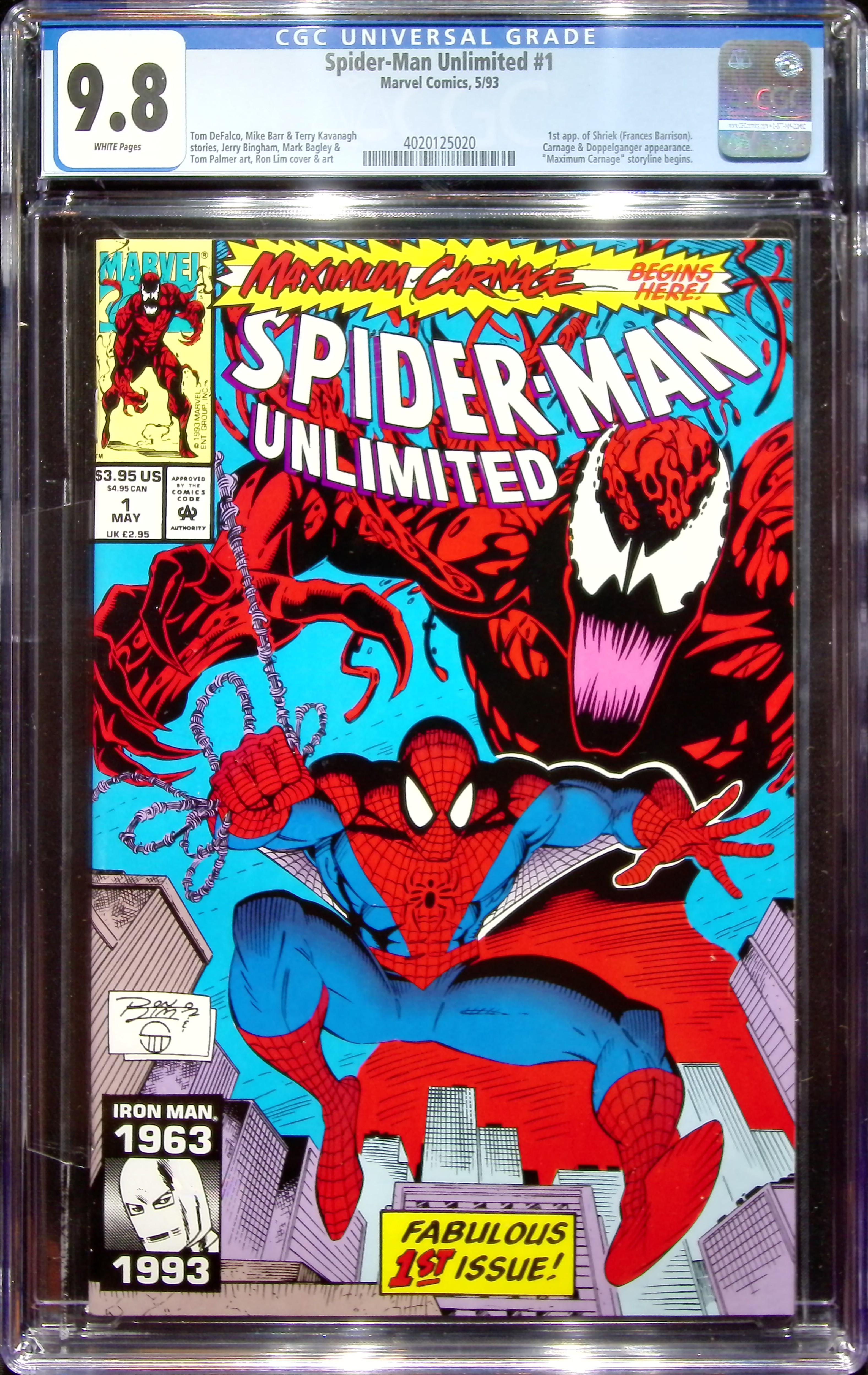 1993 Spider-Man Unlimited #1 CGC 9.8 Marvel Comics
