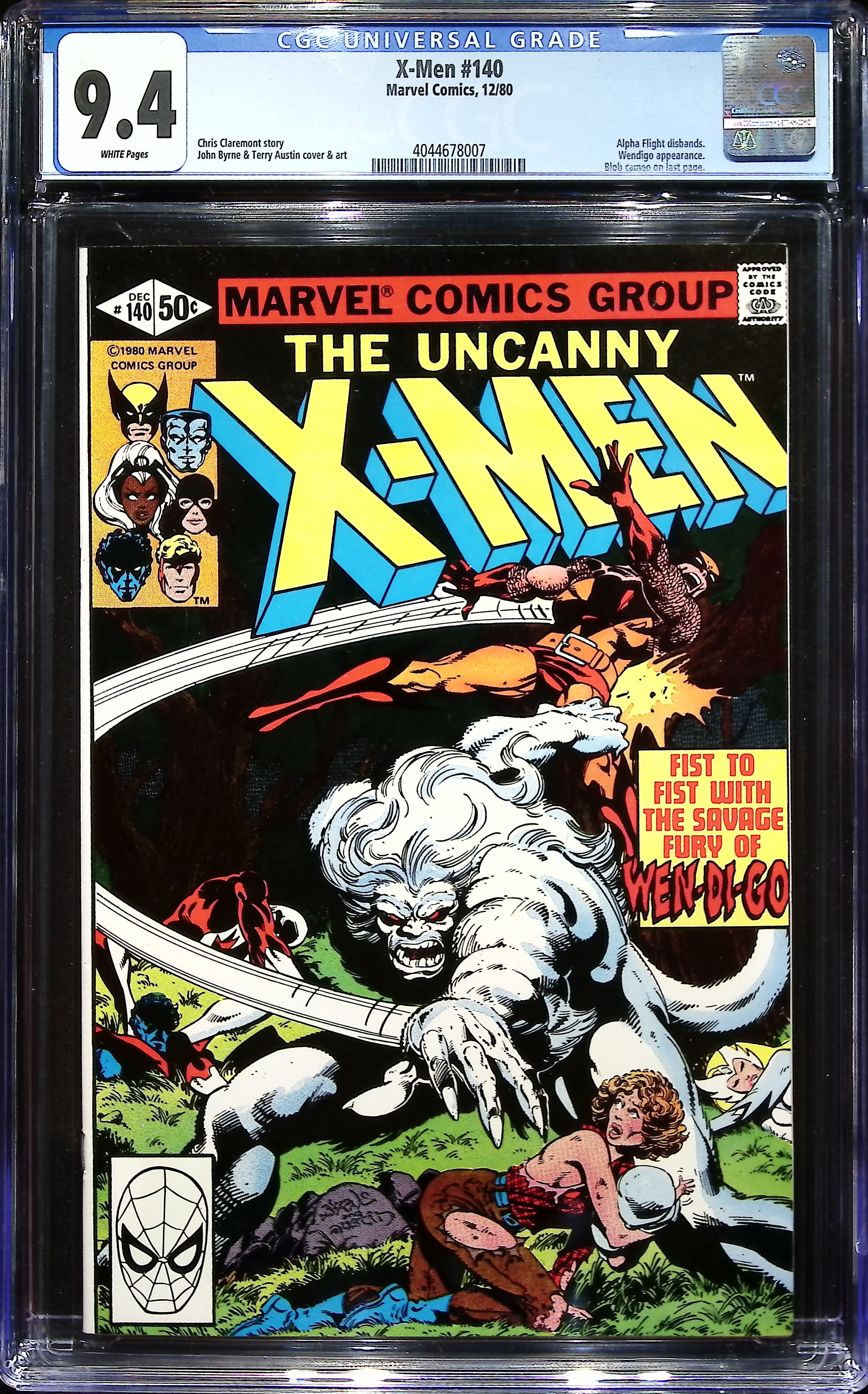 1980 X-Men #140 CGC 9.4 Marvel Comics