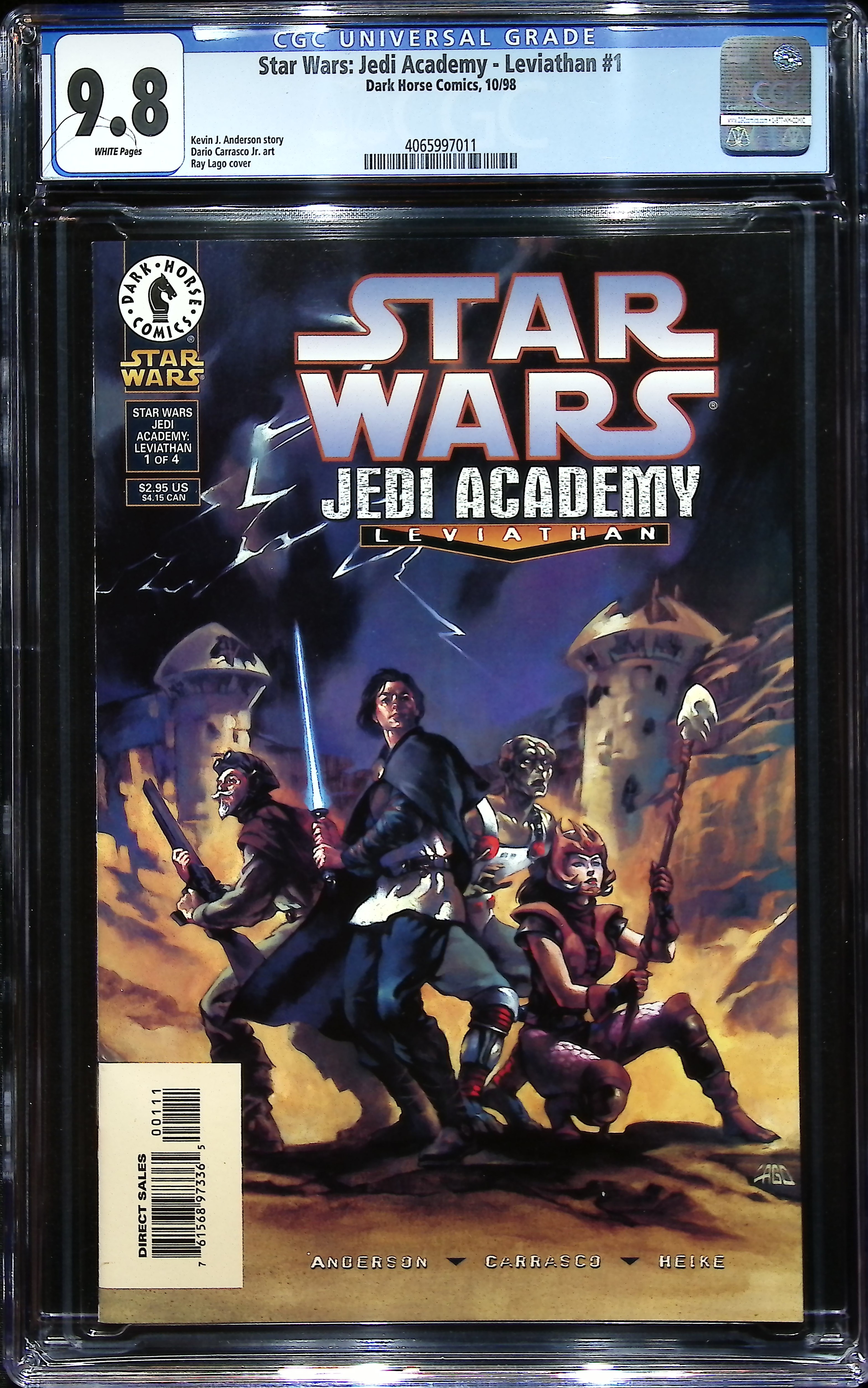 1998 Star Wars: Jedi Academy - Leviathan #1 CGC 9.8 Dark Horse Comics