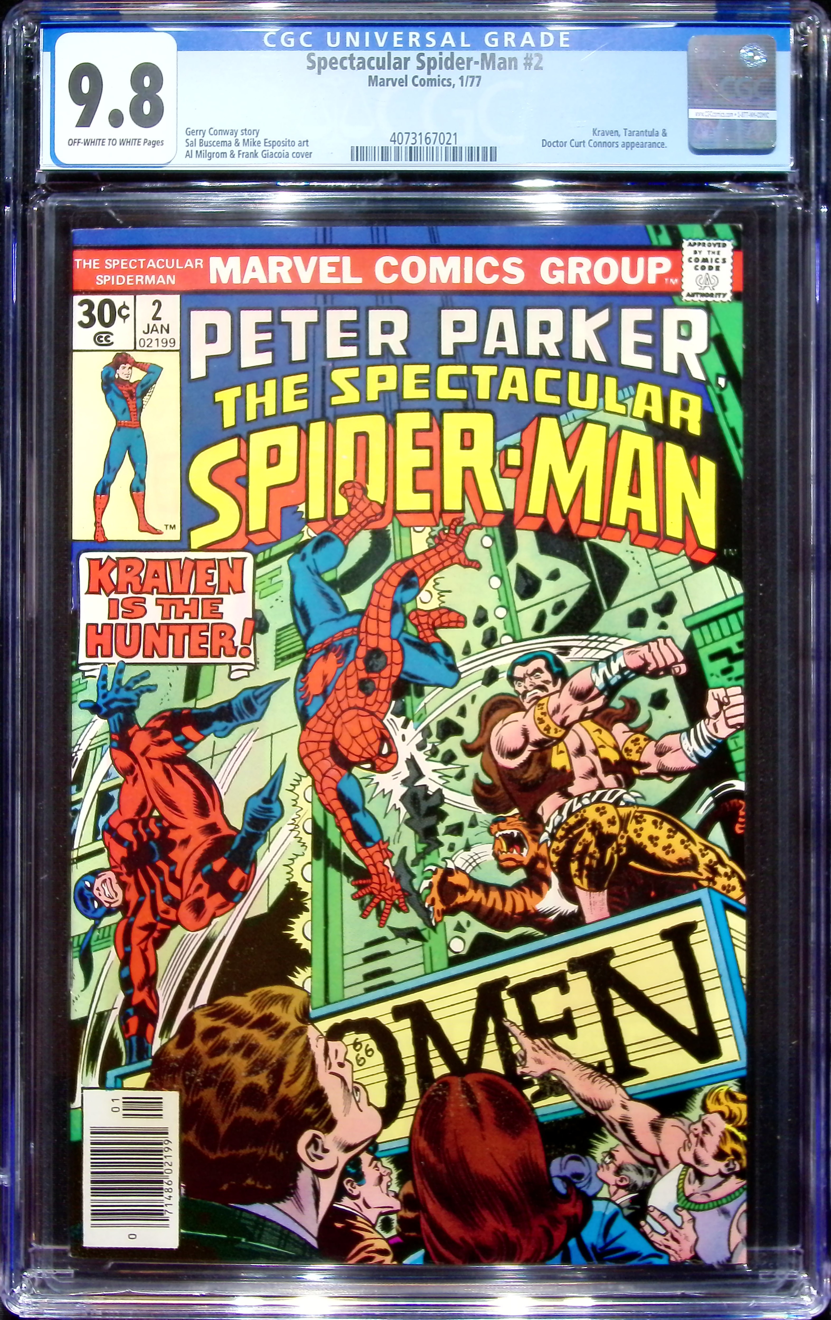 1977 Spectacular Spider-Man #2 CGC 9.8 Marvel Comics