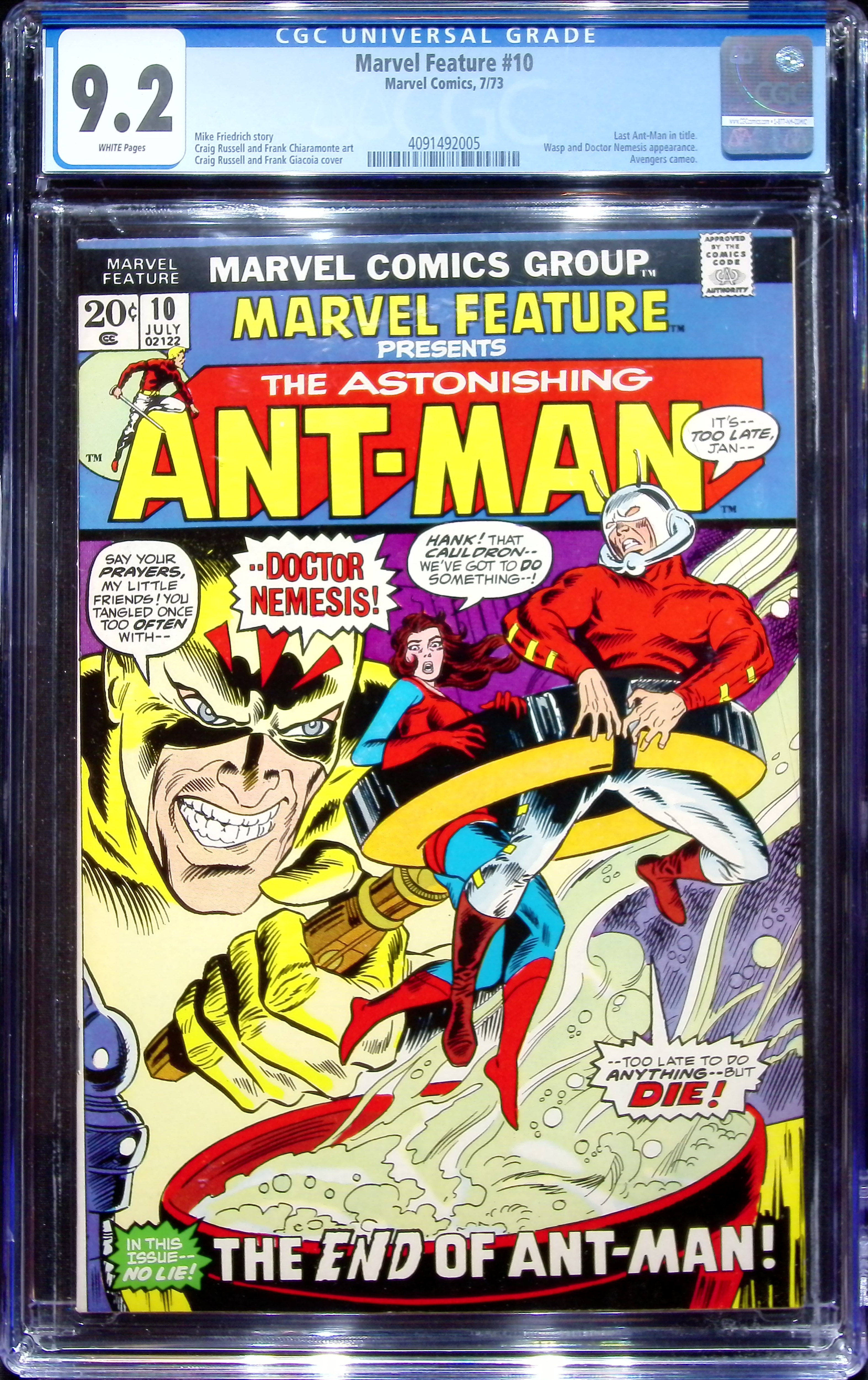 1973 Marvel Feature #10 CGC 9.2 Marvel Comics