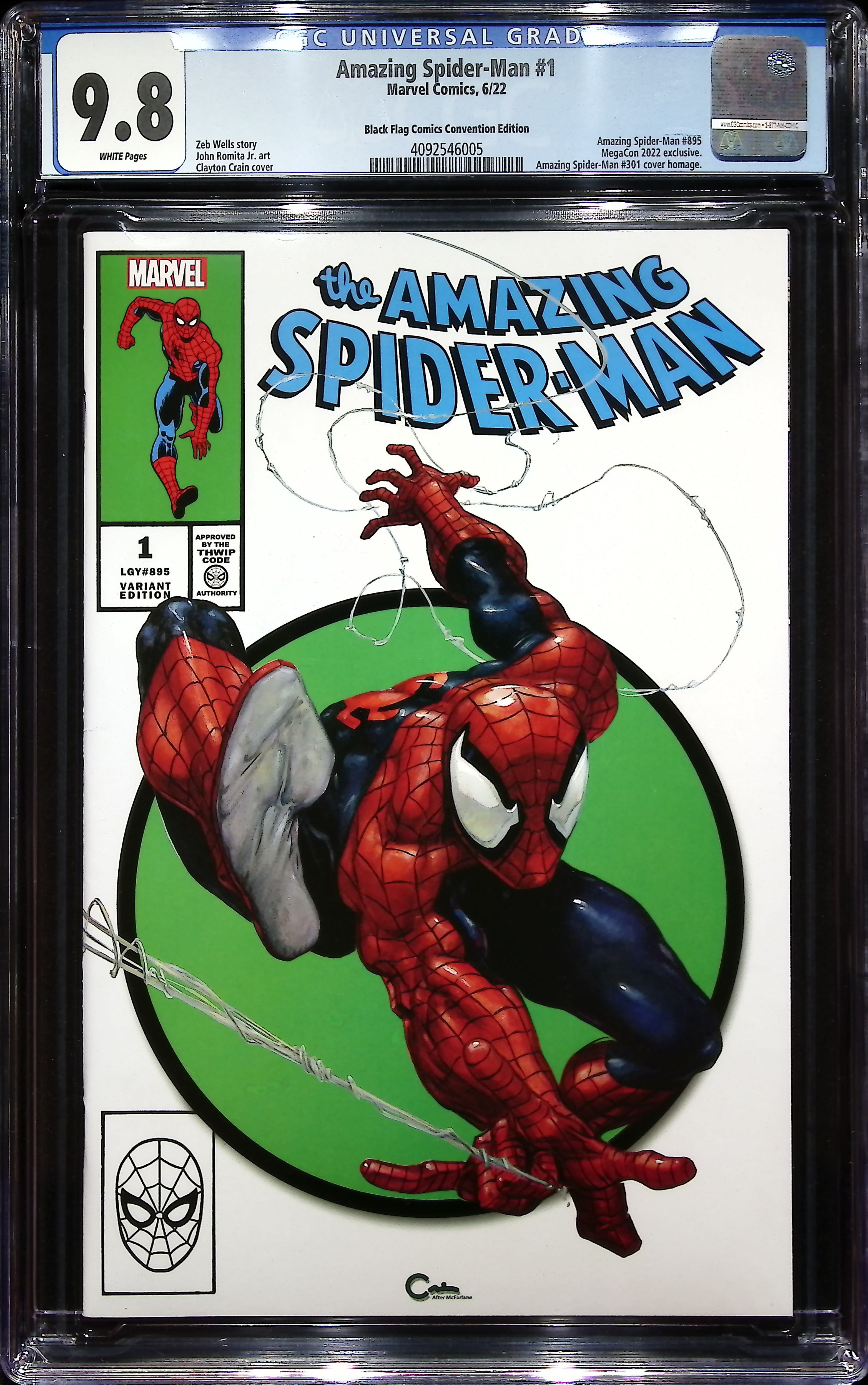 2022 Amazing Spider-Man #1 CGC 9.8 Marvel Comics