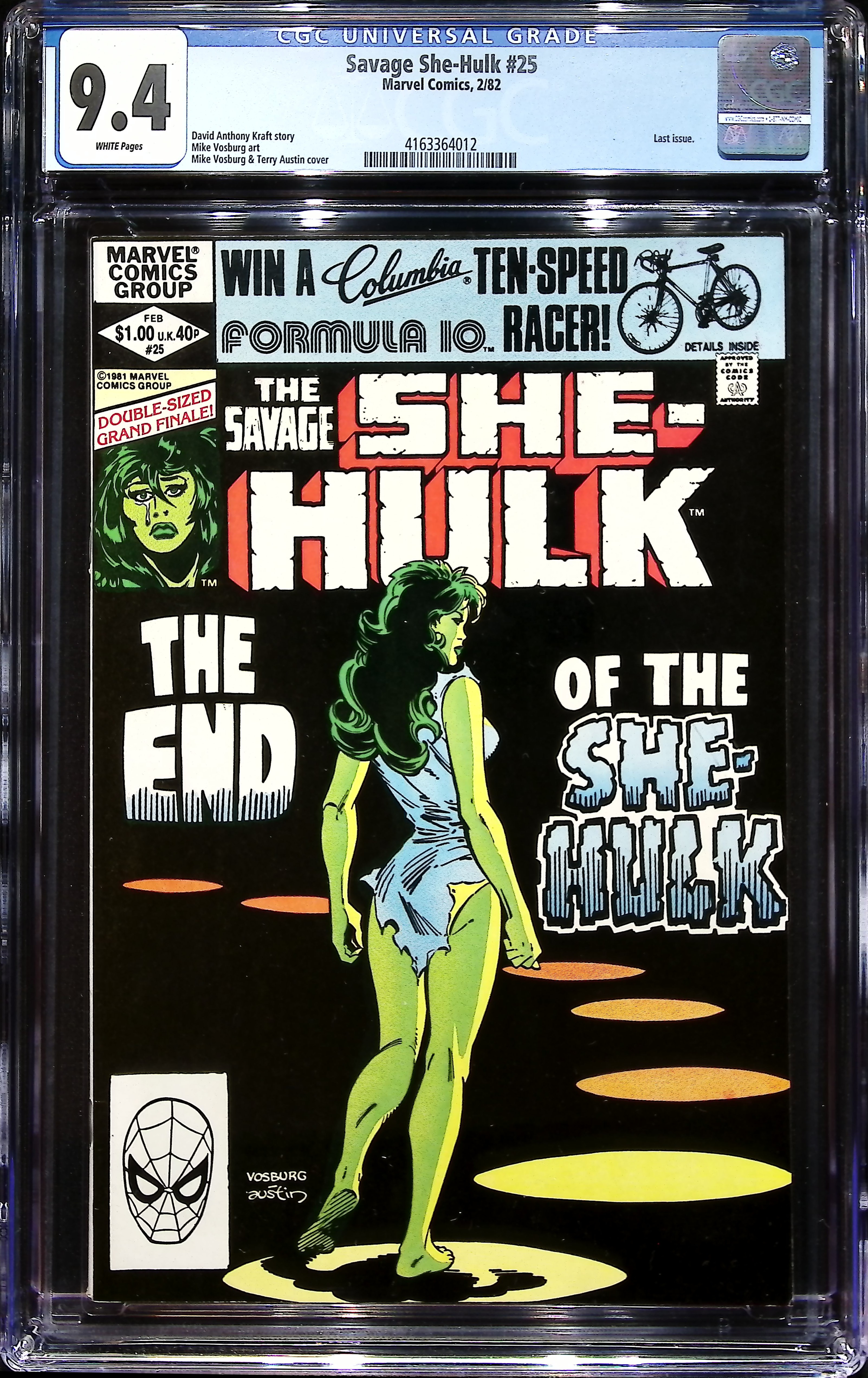 1982 Savage She-Hulk #25 CGC 9.4 Marvel Comics