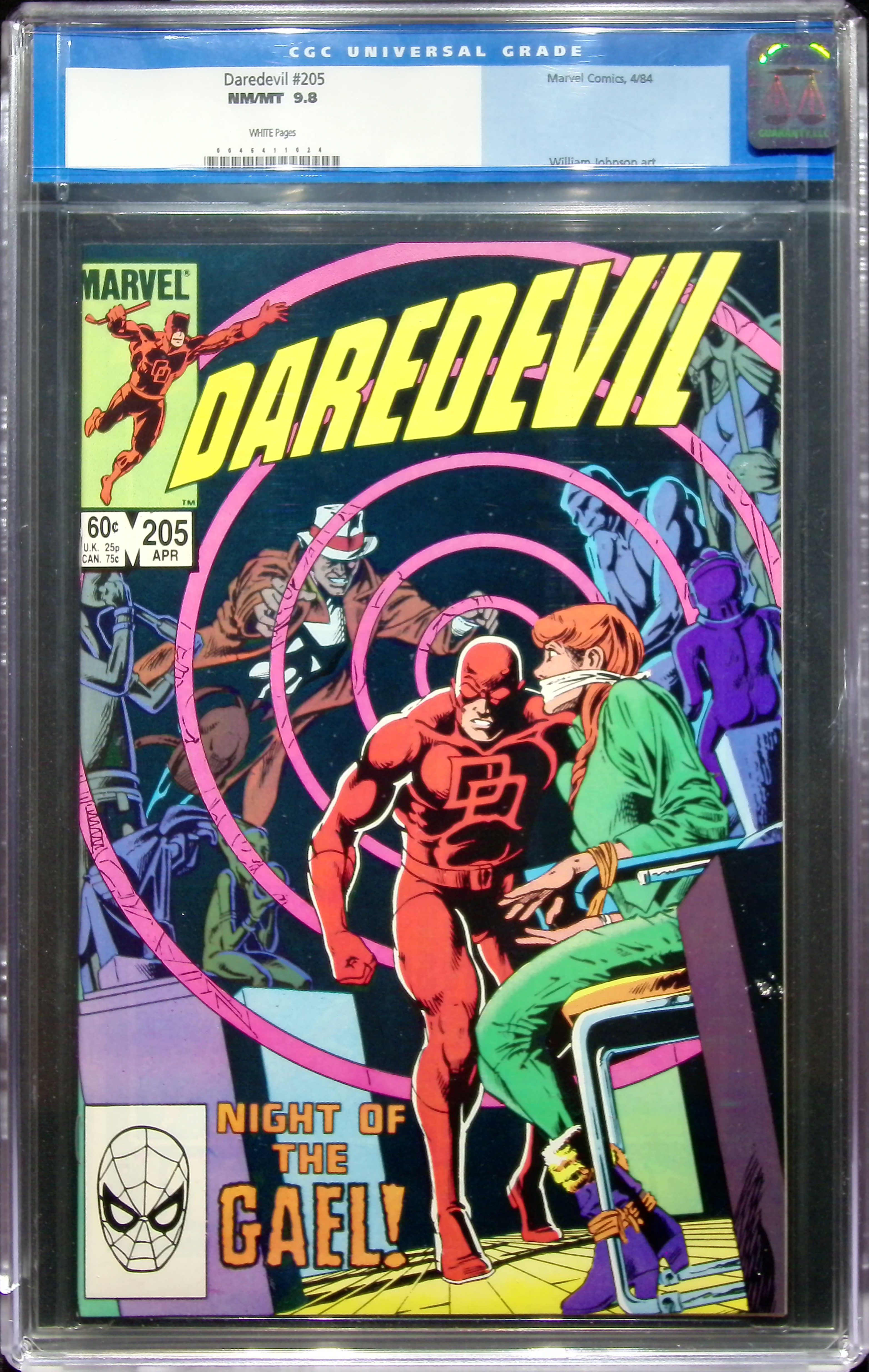 1984 Daredevil #205 CGC 9.8 Marvel Comics