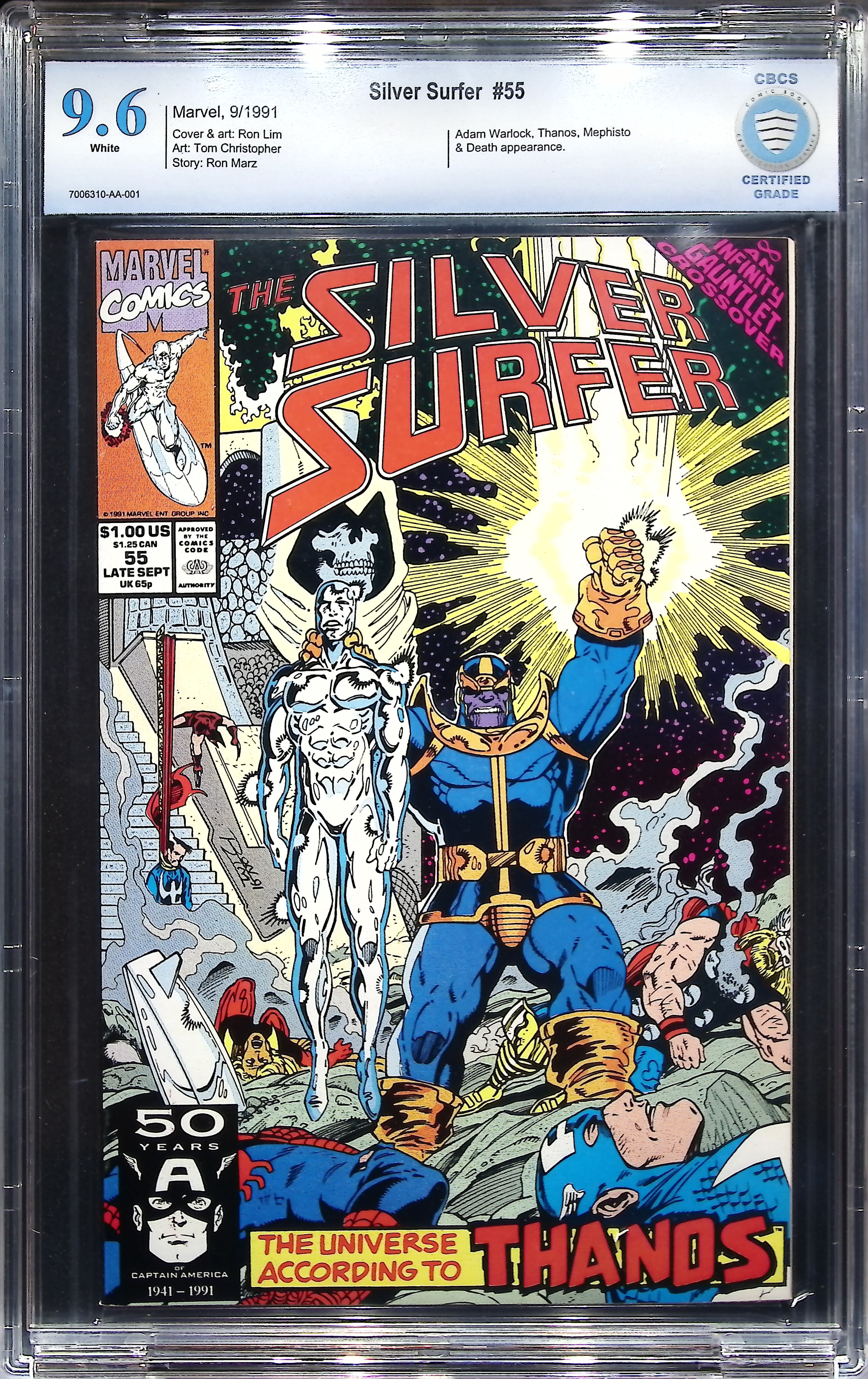 1991 Silver Surfer #55 CBCS 9.6 Marvel Comics