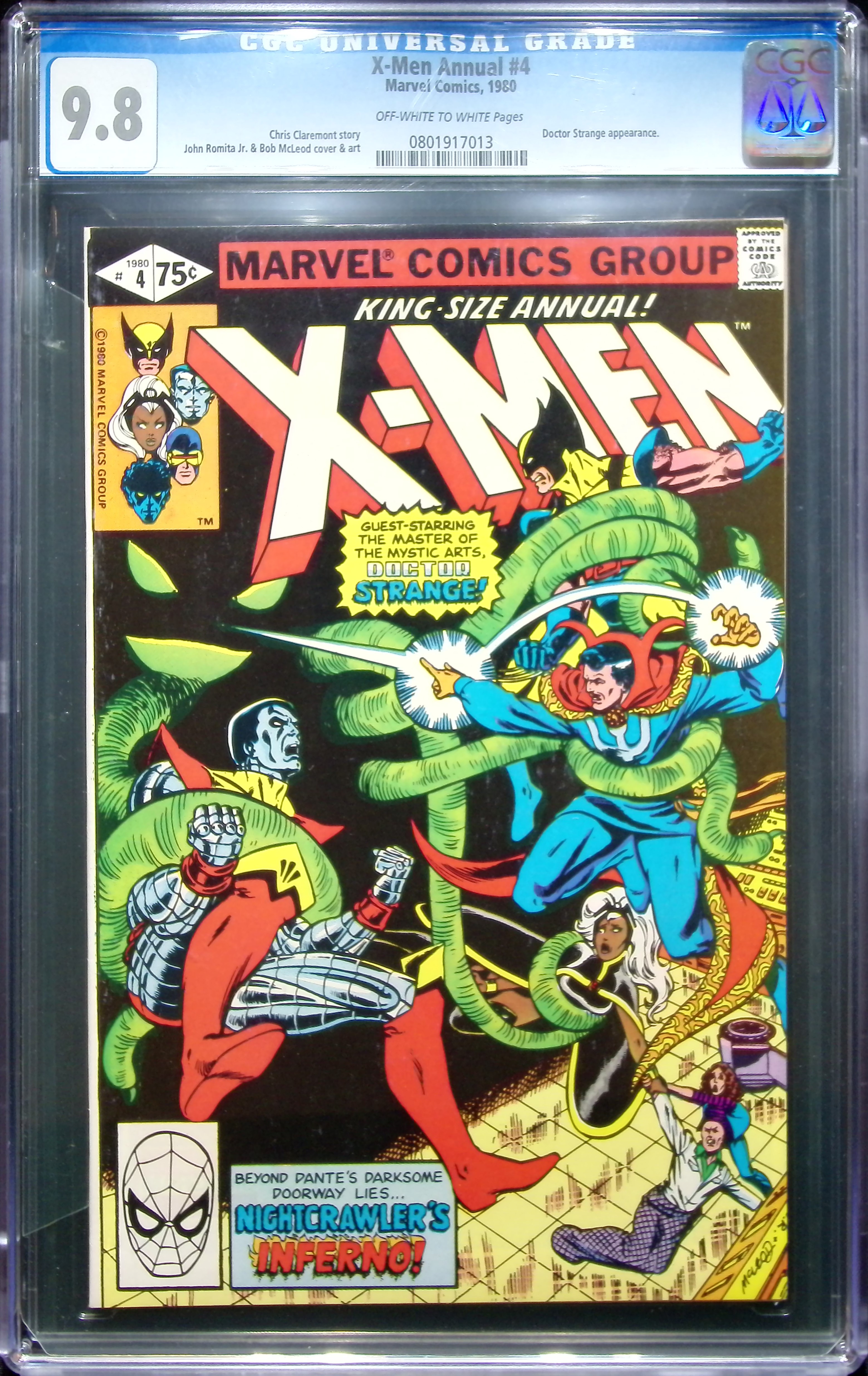 1980 X-Men Annual #4 CGC 9.8 Marvel Comics